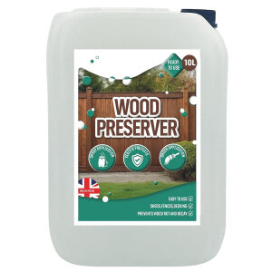 10L Easy To Use Wood Preserver Seals & Protects Ideal For Sheds, Fences & Decking